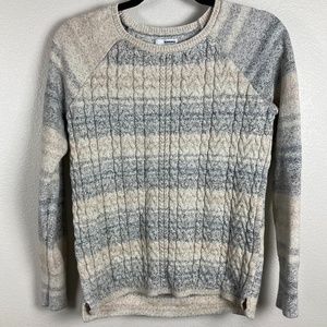 3/$20 Sonoma Cable Knit Striped Pullover Sweater